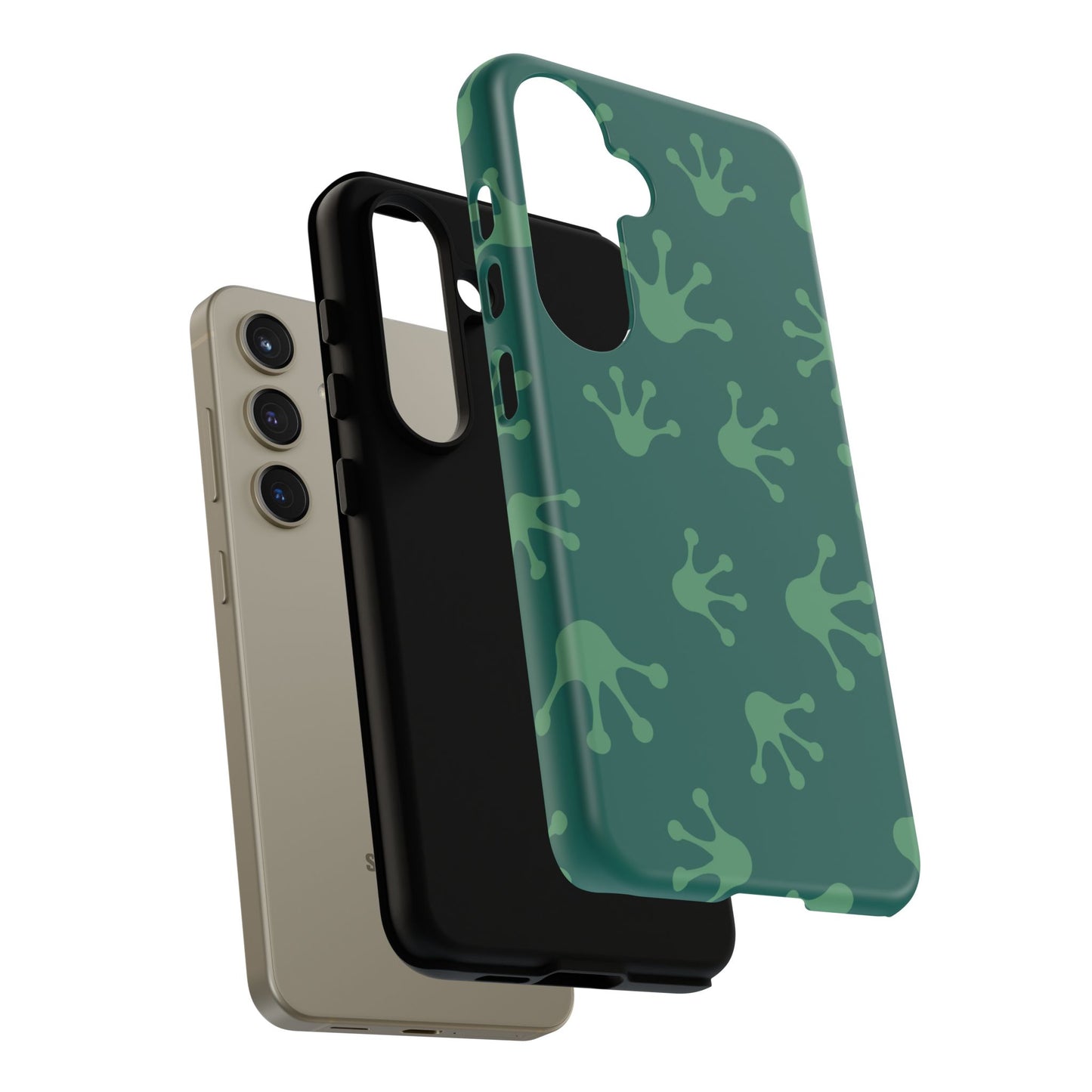 Frog Print Phone Case, Nature Lover Gift, Eco-Friendly Cover, Fun Green Design, Unique Frog Accessories