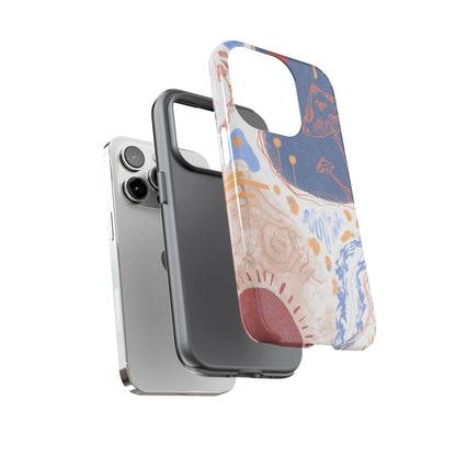 Artistic Phone Case with Abstract Design, Tough Phone Case, Unique Gift, Trendy Accessories, Modern Art Case, Stylish Tech Gear