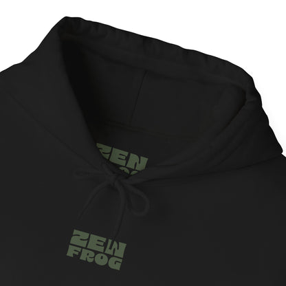 Zen Frog Unisex Hoodie | Relaxed Fashion, Cozy Sweatshirt, Unique Gift, Chill Vibes, Spring and Summer Style