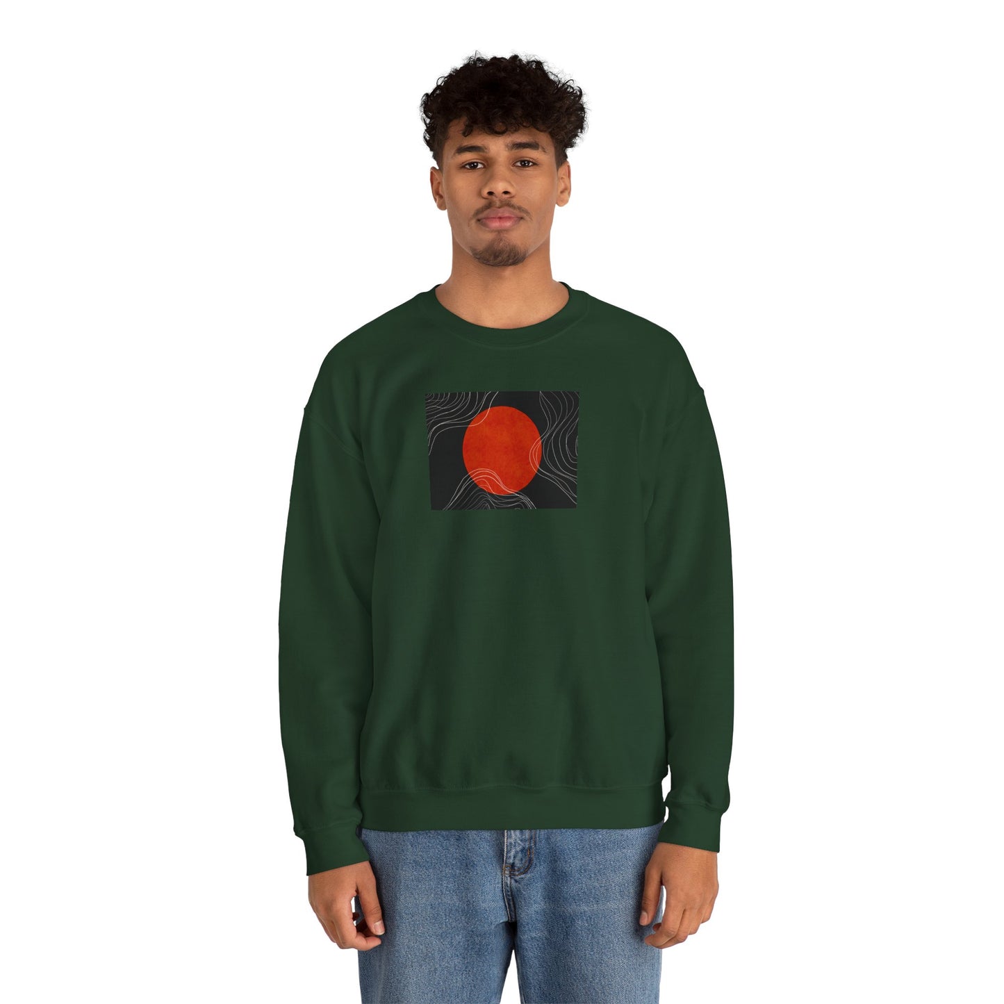 Minimalist Sunset Crewneck Sweatshirt, Cozy Unisex Sweater for Everyday Wear, Gift for Fall, Layering Essential