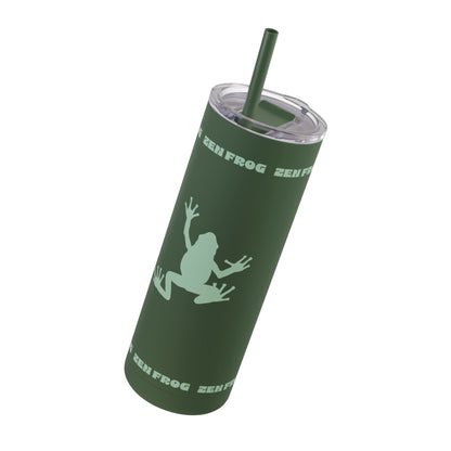 Zen Frog Skinny Tumbler, 20oz - Unique Drinkware for Nature Lovers, Eco-friendly Gift, Travel Cup, Summer Hydration, Stylish Reusable Cup