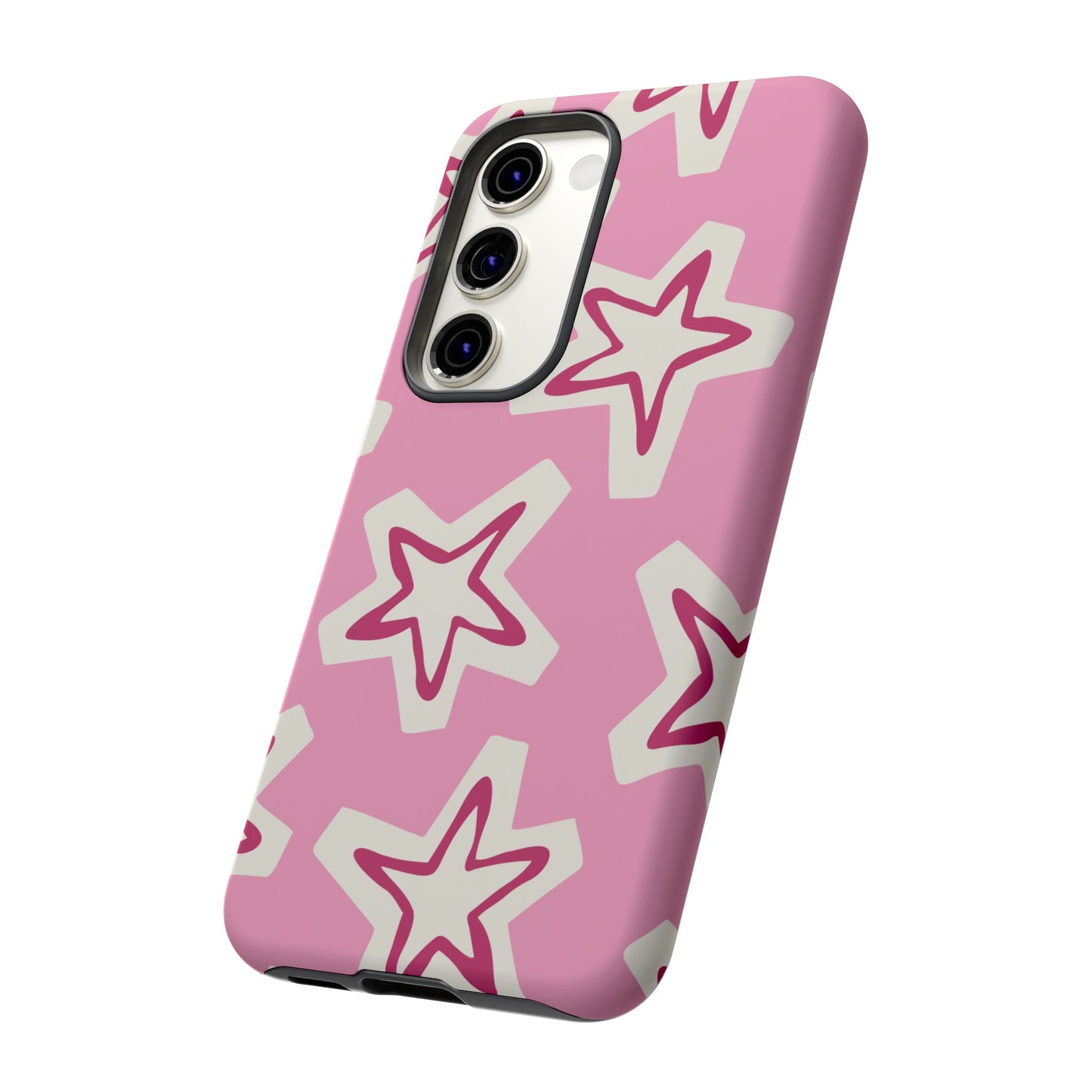 Starry Pink Phone Case | Tough Cases for Trendy Protection, Cute Gift, Fun Design, Holiday Match, Everyday Use