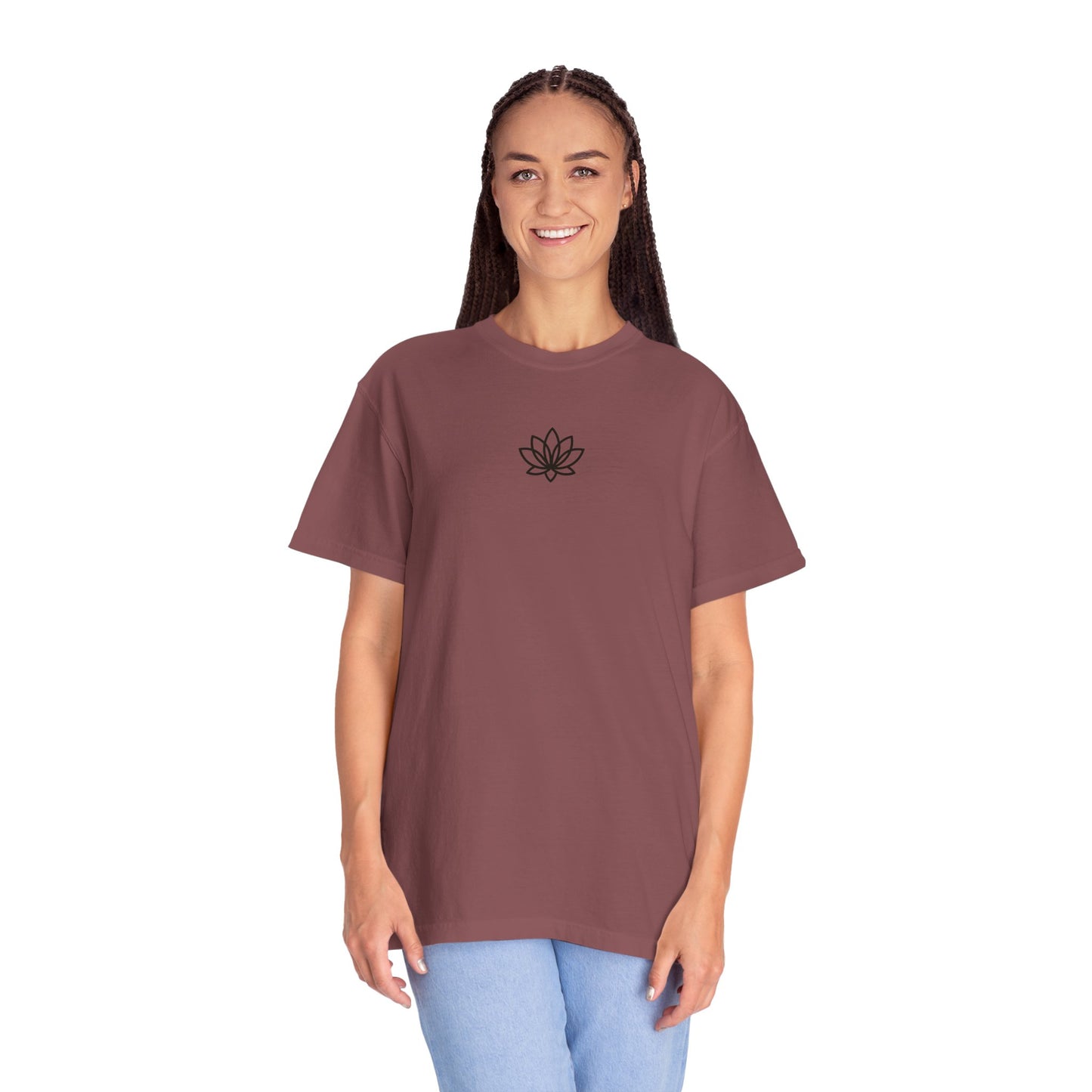 Lotus Bloom Unisex T-shirt, Soft Cotton Tee, Spiritual Gift, Meditation Wear, Casual Daily Outfit, Nature Lover Apparel