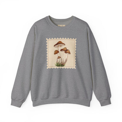 Mushroom Vibes Unisex Crewneck Sweatshirt - Cozy Fashion, Nature Lover Gift, Fall Outfit, Eco-Friendly Style, Perfect for Autumn, Artsy Sweatshirts, Premium, Nature-inspired Crewnecks
