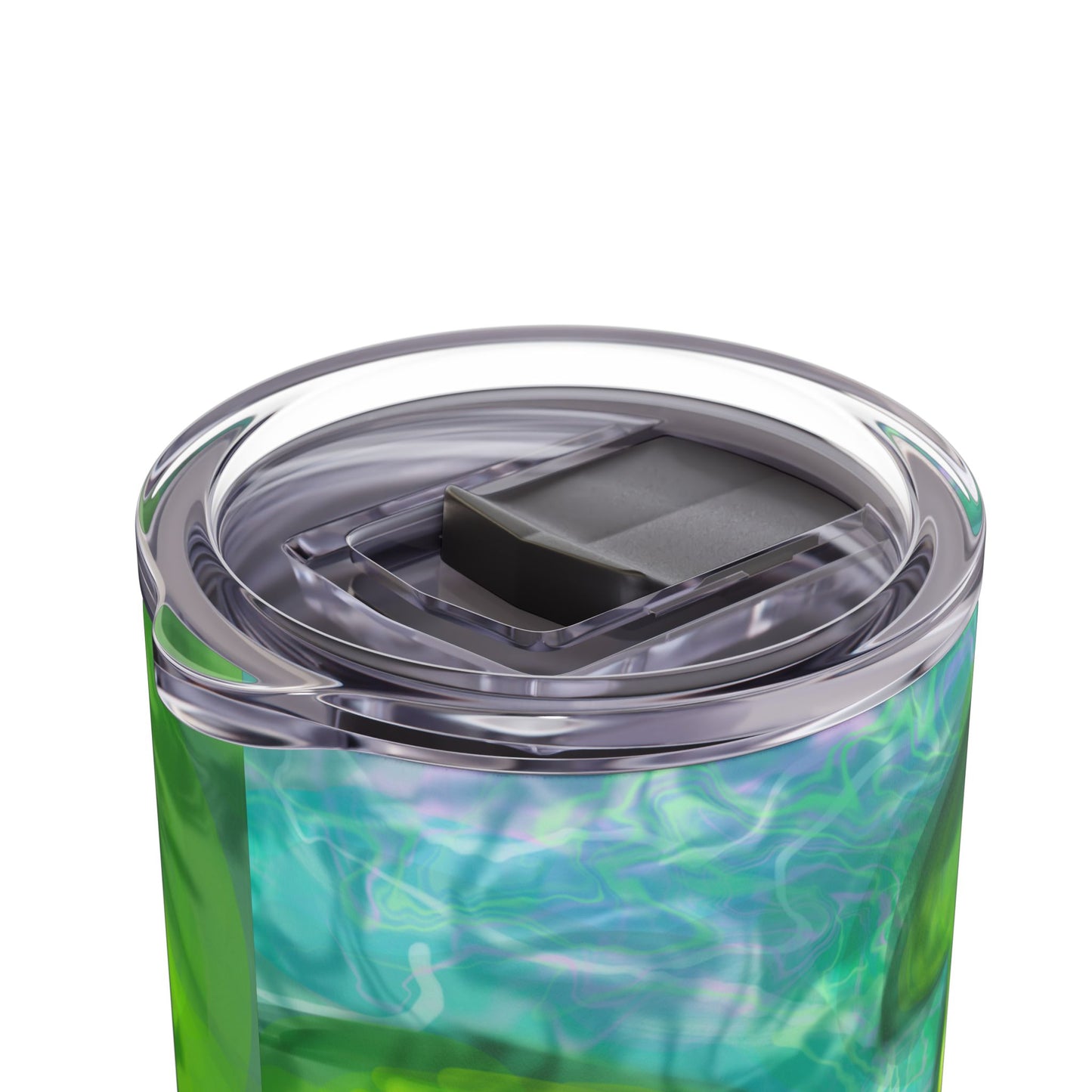 Skinny Tumbler with Abstract Water Design, Eco-Friendly Drinkware, Cool Gift for Her, Summer Vibes, Home & Office Decor, Lily Pads, Fish Pond
