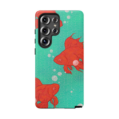 Vibrant Goldfish Phone Case, Colorful iPhone Cover, Ocean Vibe Accessory, Unique Gift for Fish Lovers, Cute Phone Cases