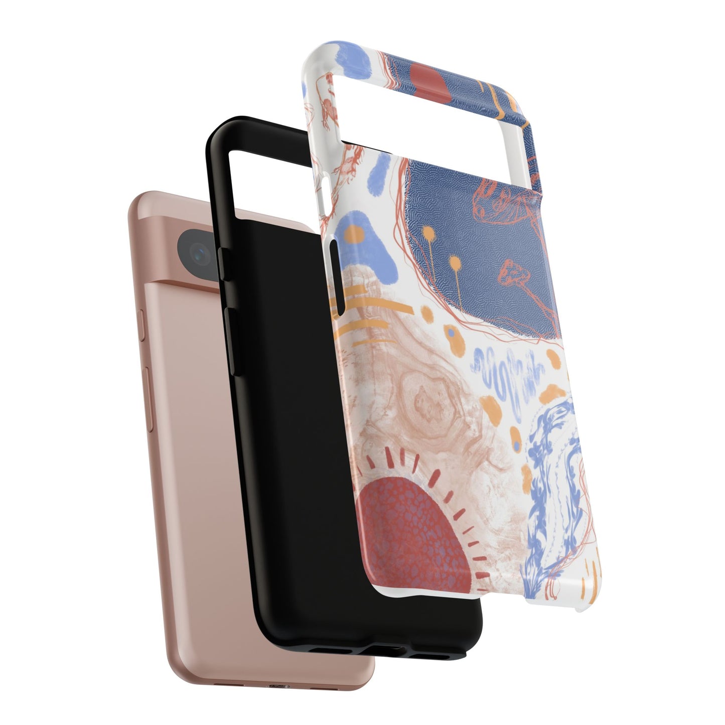 Artistic Phone Case with Abstract Design, Tough Phone Case, Unique Gift, Trendy Accessories, Modern Art Case, Stylish Tech Gear