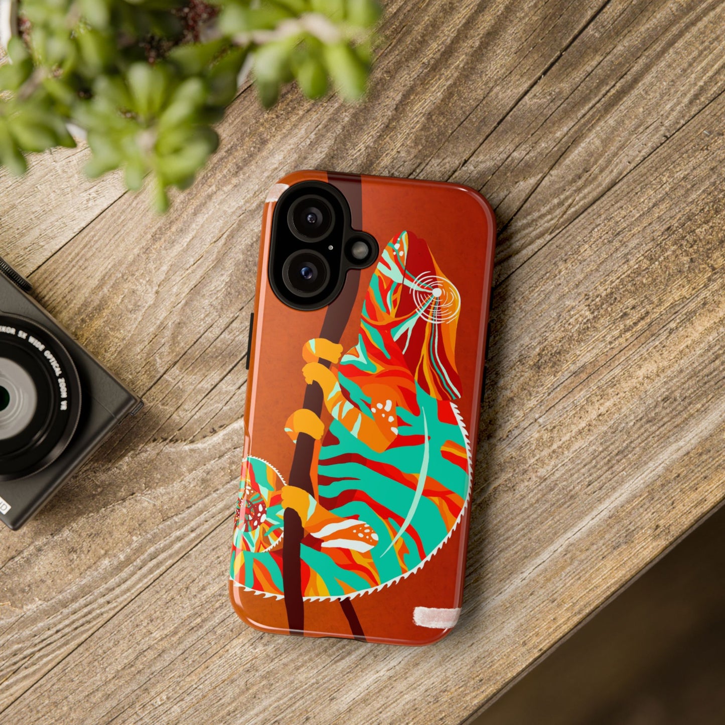 Chameleon Phone Case - Vibrant Artistic Design, Tough Cases for Animal Lovers, Unique Gift, Eco-Friendly Protection