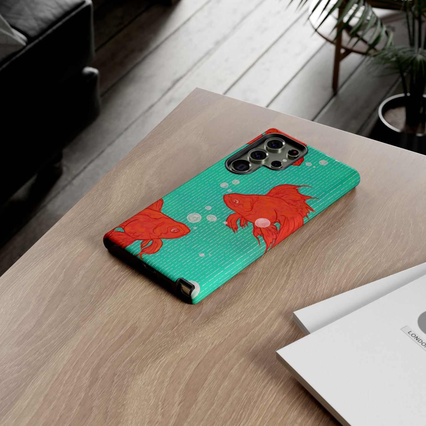 Vibrant Goldfish Phone Case, Colorful iPhone Cover, Ocean Vibe Accessory, Unique Gift for Fish Lovers, Cute Phone Cases