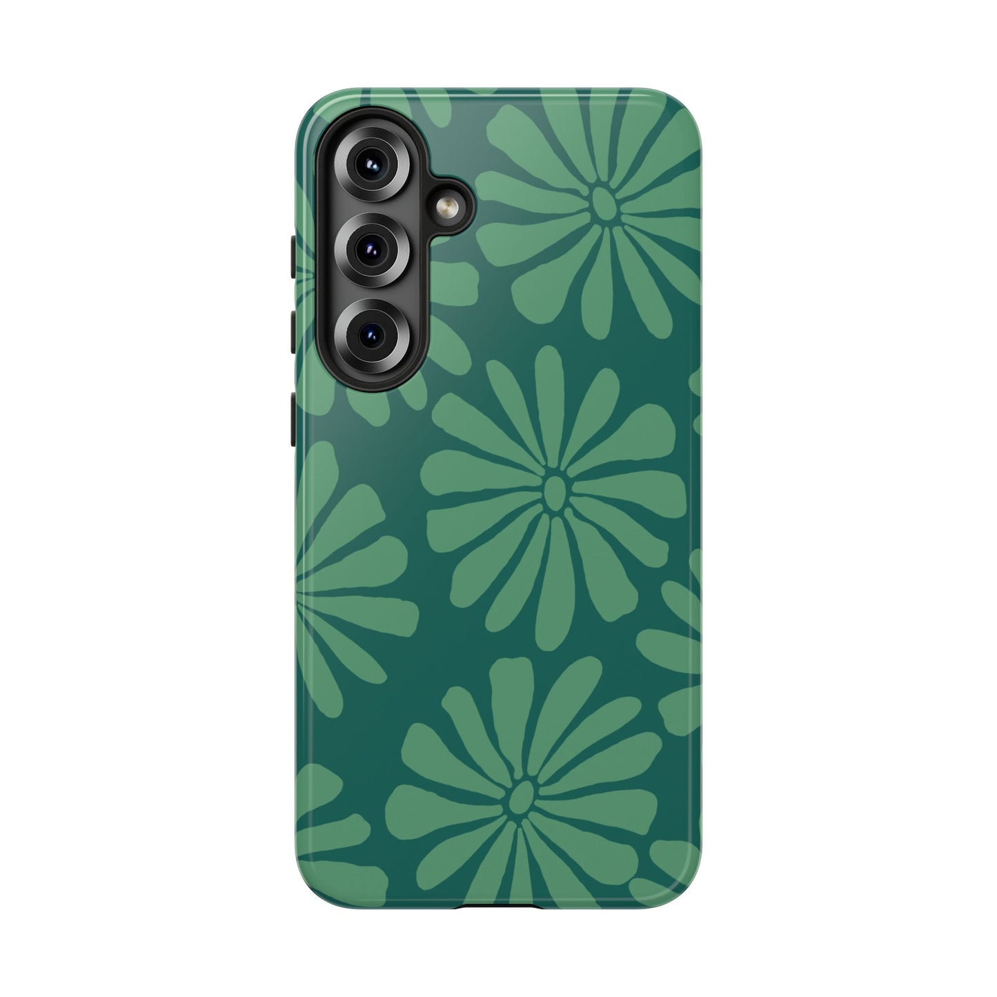 Stylish iPhone Case, Floral Phone Cover, Tough Phone Cases, Green Daisy Design, Unique Gift for Her, Spring Accessories