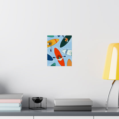 Kayaking Adventure Poster, Water Sports Wall Art, Nautical Home Decor, Gift for Him/Her, Summer Vibes