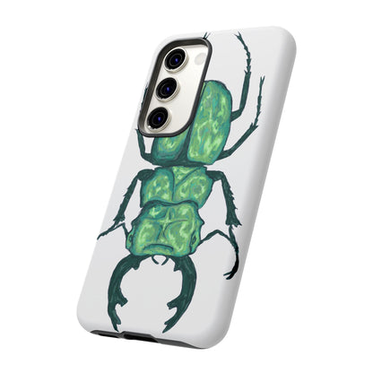 Green Beetle Phone Case - Tough Cases, Insect Lover Gift, Nature Lover Accessory, Unique Phone Cover, Eco-Friendly Design