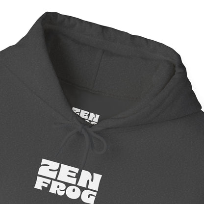 Zen Frog Octopus Unisex Heavy Blend Hooded Sweatshirt, Cozy Graphic Hoodie, Gift for Ocean Lovers, Unique Casual Wear, Relaxed Style