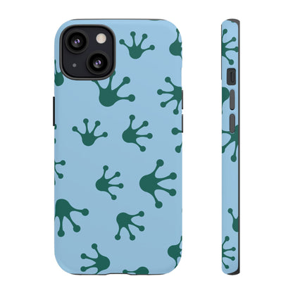 Frog Pattern Phone Case, Tough Cases for Nature Lovers, Unique Gift for Kids, Eco-Friendly Accessories, Stylish Cell Phone Cover, Cute Frog Print Pattern, Artsy Phone Cases