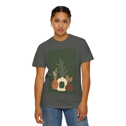 Earthy Bohemian T-Shirt with Botanical Design, Casual Tee for Nature Lovers, Gift for Plant Enthusiasts, Eco-Friendly Fashion, Everyday Wear