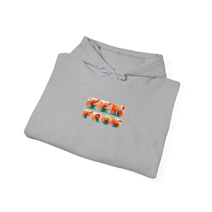 Zen Frog Hooded Sweatshirt - Cozy Unisex Hoodie, Casual Wear, Spring Fashion, Unique Gifts, Streetwear Style, Simple Moon Design, Gift for Him, Gift for Her