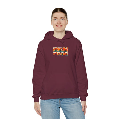 Vibrant Unisex Hoodie with Zen Frog and Snake Design, Cool Gift for Nature Lovers, Casual Wear for All Occasions, Gift for Her, Cool Hoodies