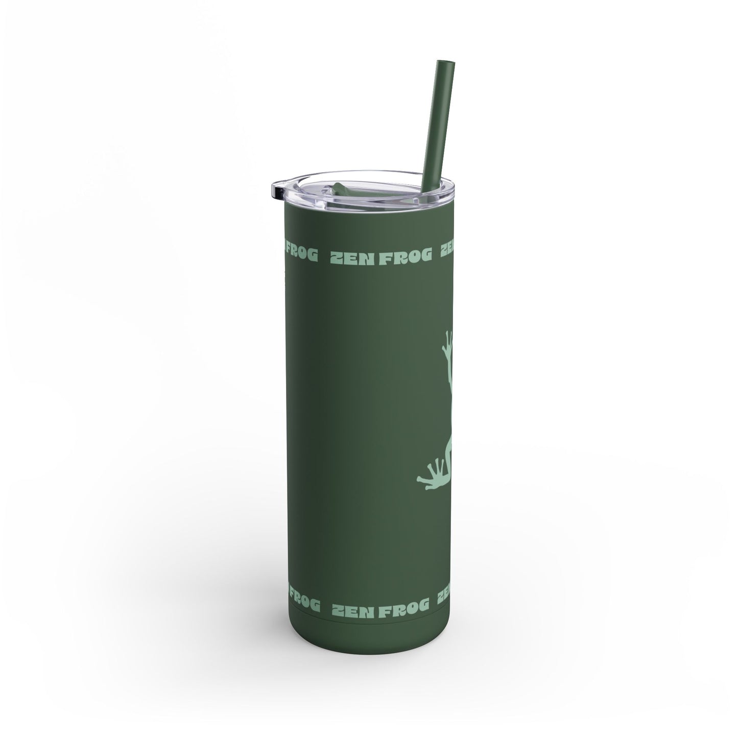 Zen Frog Skinny Tumbler, 20oz - Unique Drinkware for Nature Lovers, Eco-friendly Gift, Travel Cup, Summer Hydration, Stylish Reusable Cup