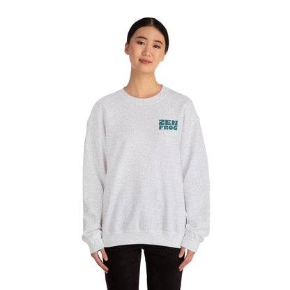 Zen Frog Crewneck Sweatshirt - Relaxed Vibe, Unisex Sweatshirt, Perfect for Cozy Days, Gift for Meditation Lovers, Casual Fashion