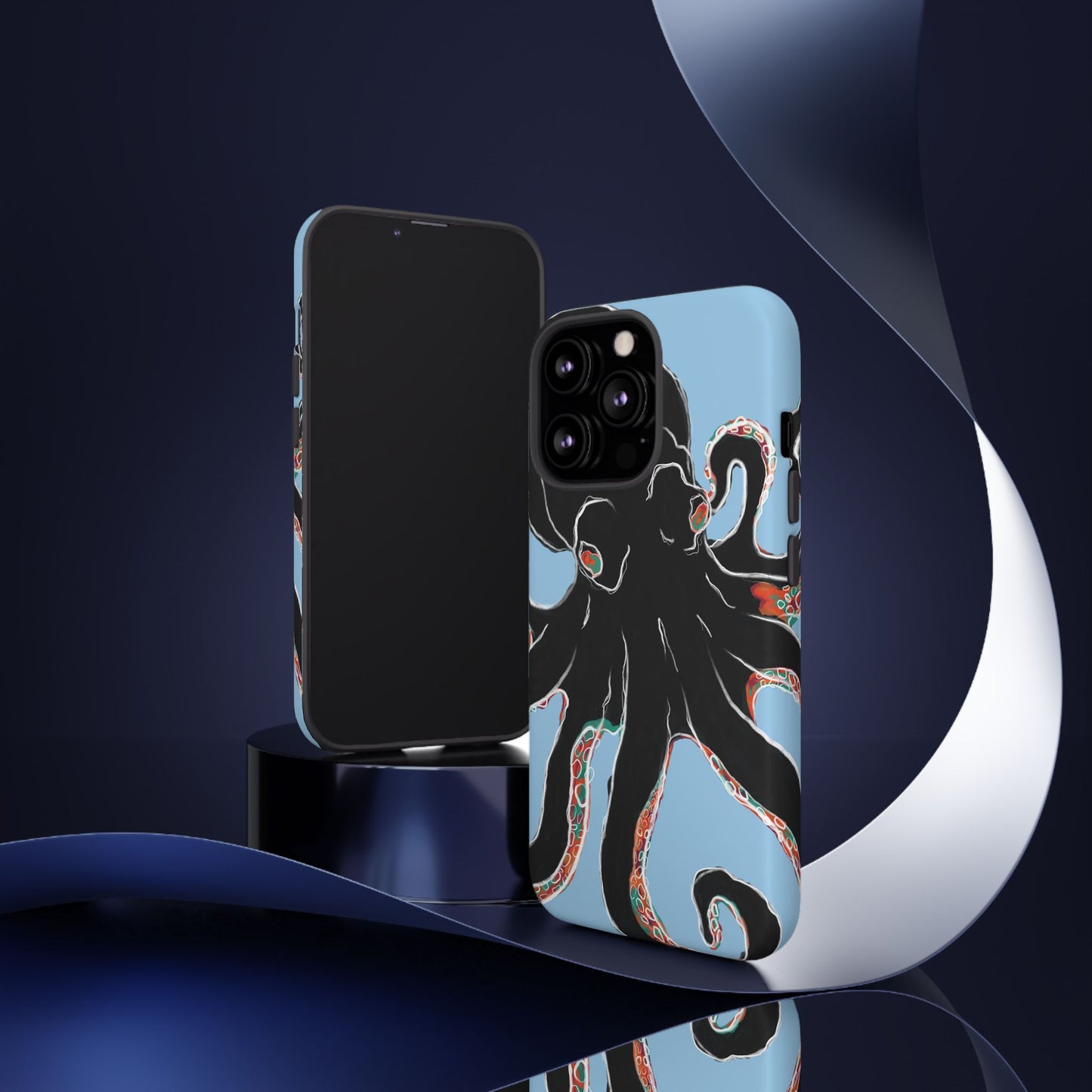 Octopus Tough Phone Case, Sea Creature Design, Ocean Lover Gift, Unique Phone Cover, Underwater Artwork