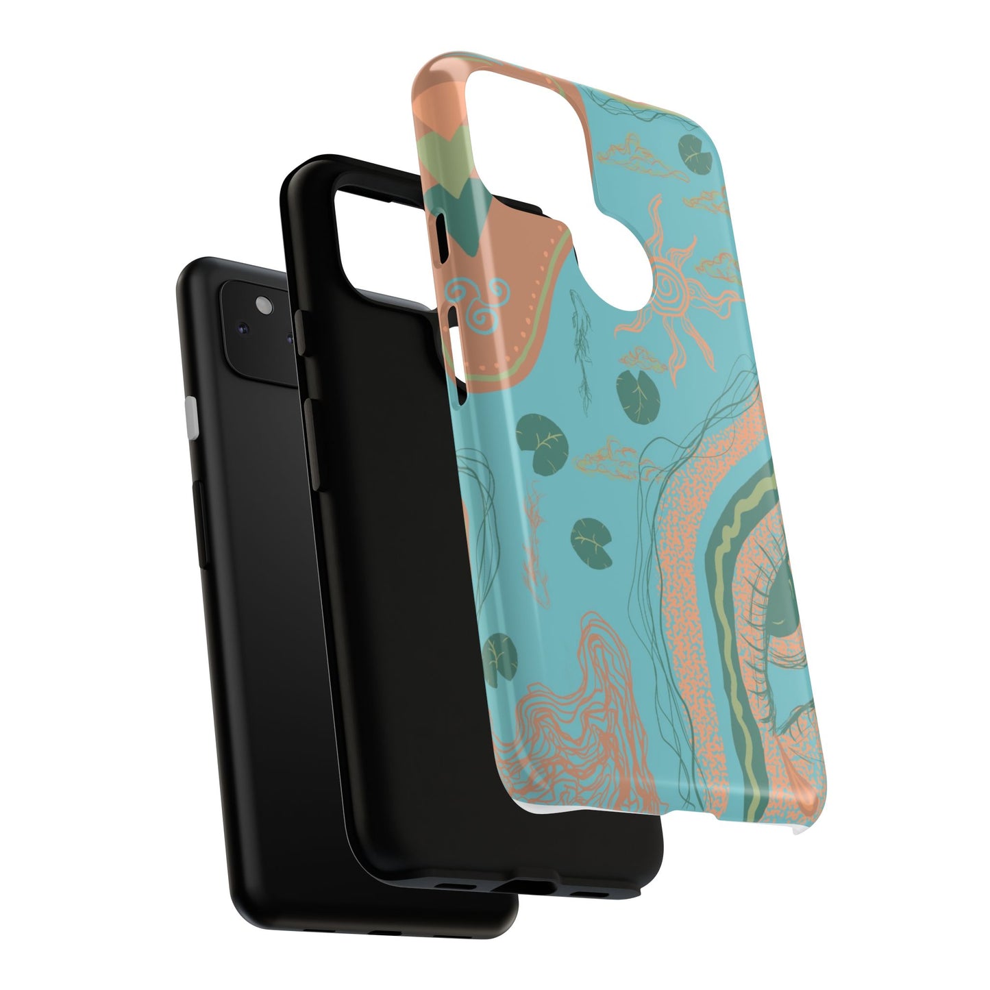 Whimsical Phone Case with Artistic Ocean Design, Floral Phone Cover, Unique Gift for Nature Lovers, Eco-Friendly Cell Accessories, [...]