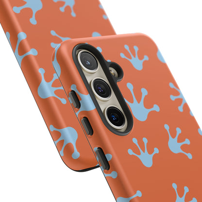 Frog Print Phone Case - Tough Cases, Orange Frog Design, Unique Gift, Fun Accessories, Vibrant Phone Cases, Cool Cases