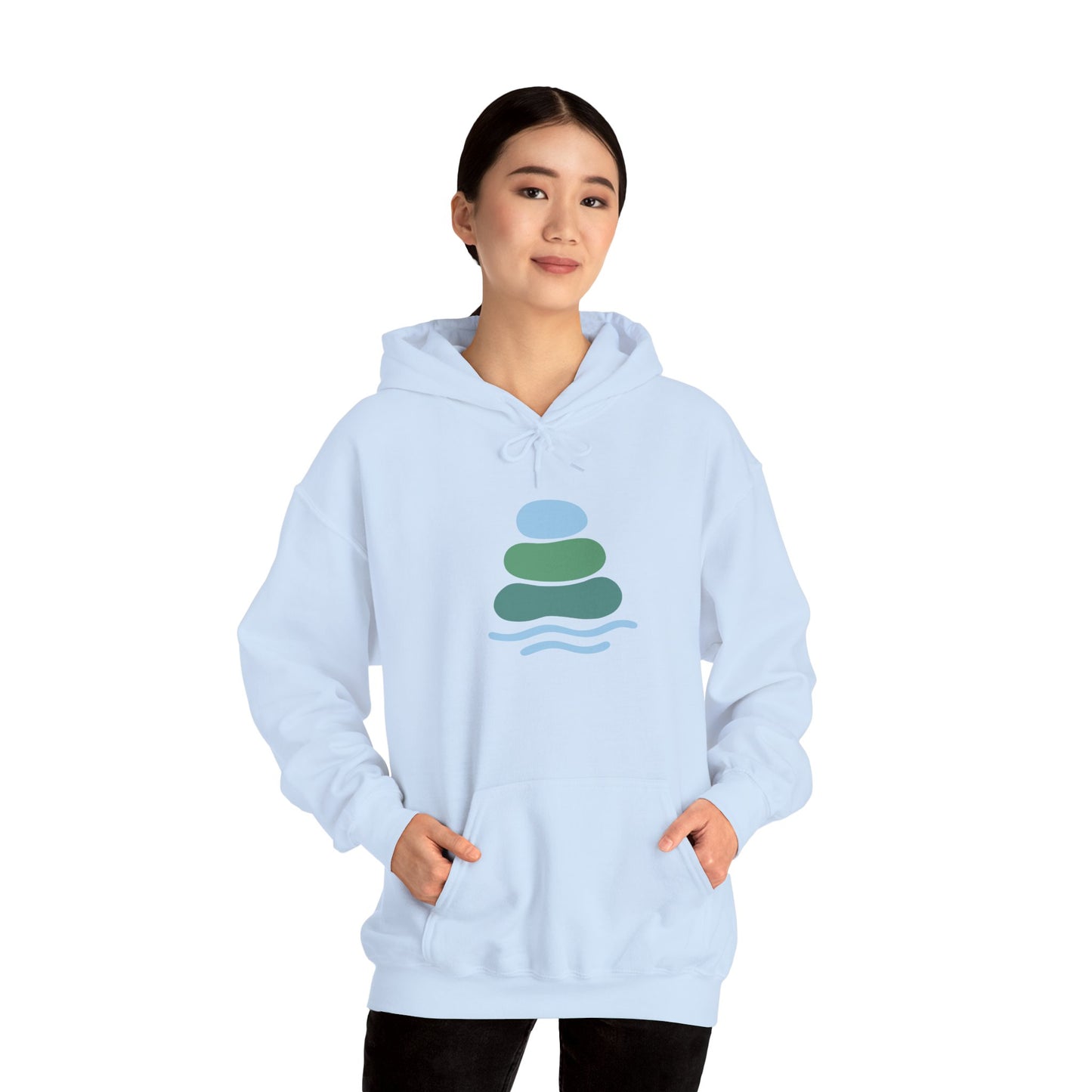 Zen-Inspired Unisex Hooded Sweatshirt, Relaxing Sweatshirt, Comfortable Hoodie, Gift for Meditation Lovers, Cozy Outerwear for All Occasions