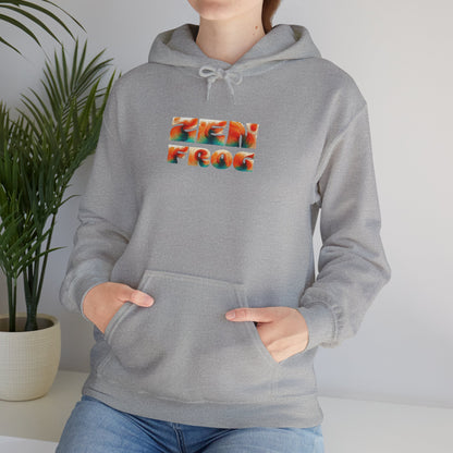 Vibrant Unisex Hoodie with Zen Frog and Snake Design, Cool Gift for Nature Lovers, Casual Wear for All Occasions, Gift for Her, Cool Hoodies