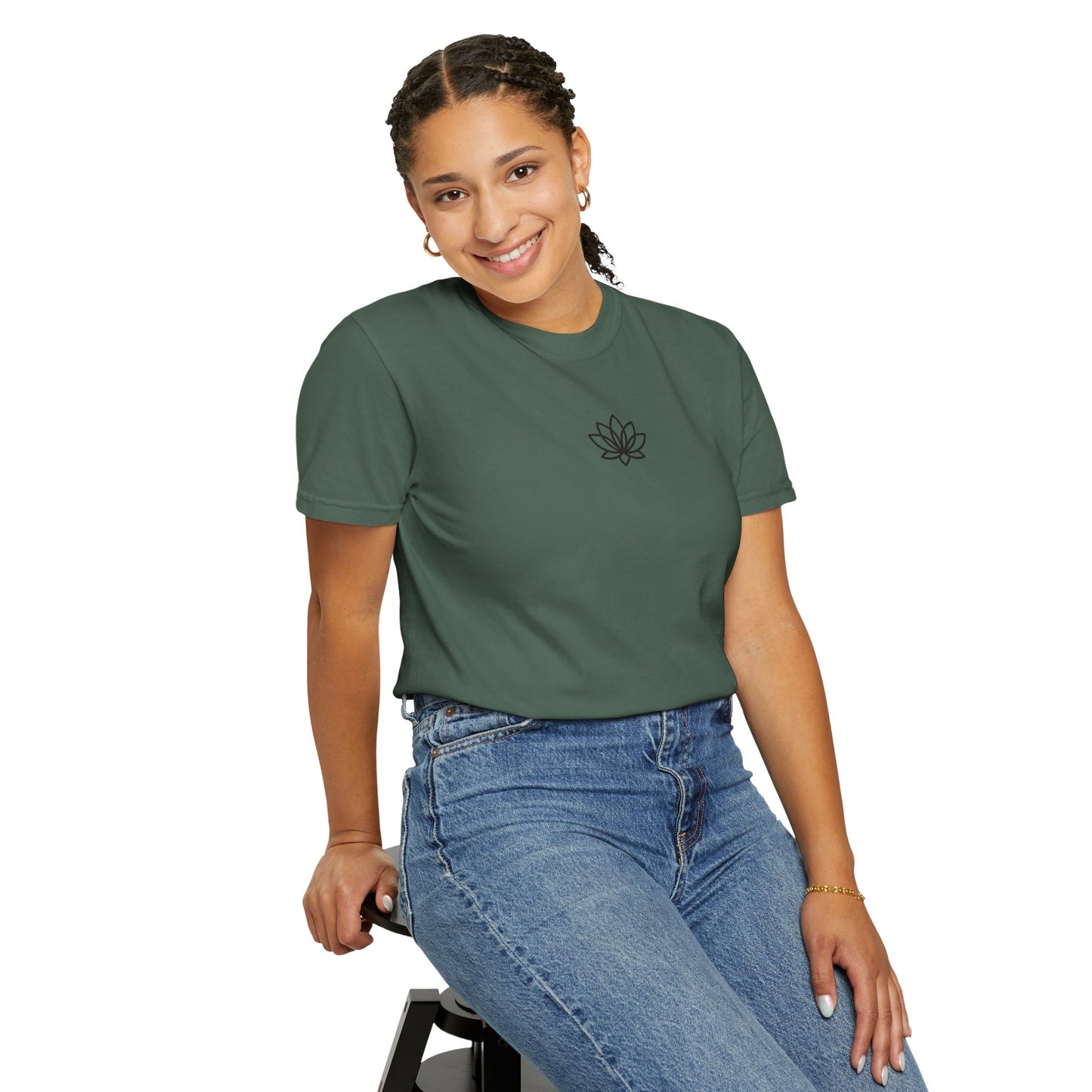 Lotus Bloom Unisex T-shirt, Soft Cotton Tee, Spiritual Gift, Meditation Wear, Casual Daily Outfit, Nature Lover Apparel
