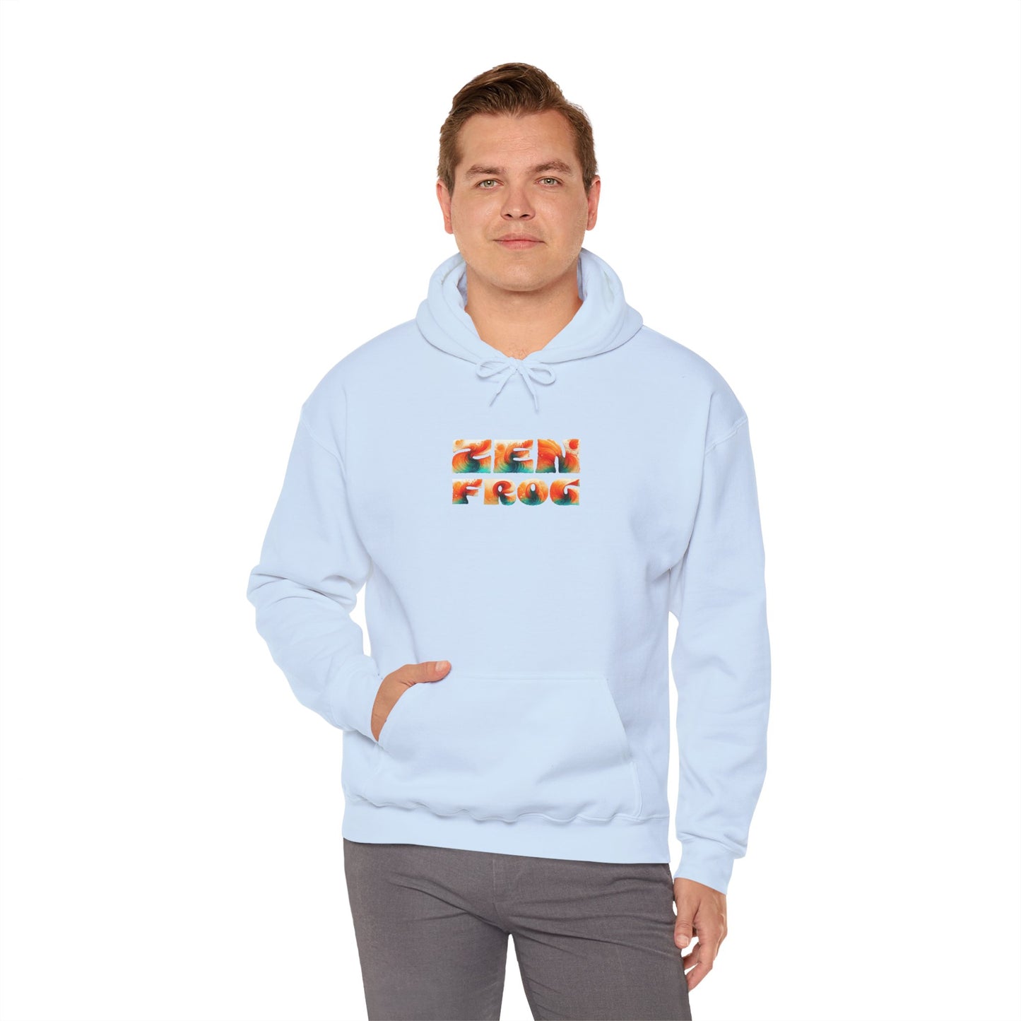 Vibrant Unisex Hoodie with Zen Frog and Snake Design, Cool Gift for Nature Lovers, Casual Wear for All Occasions, Gift for Her, Cool Hoodies