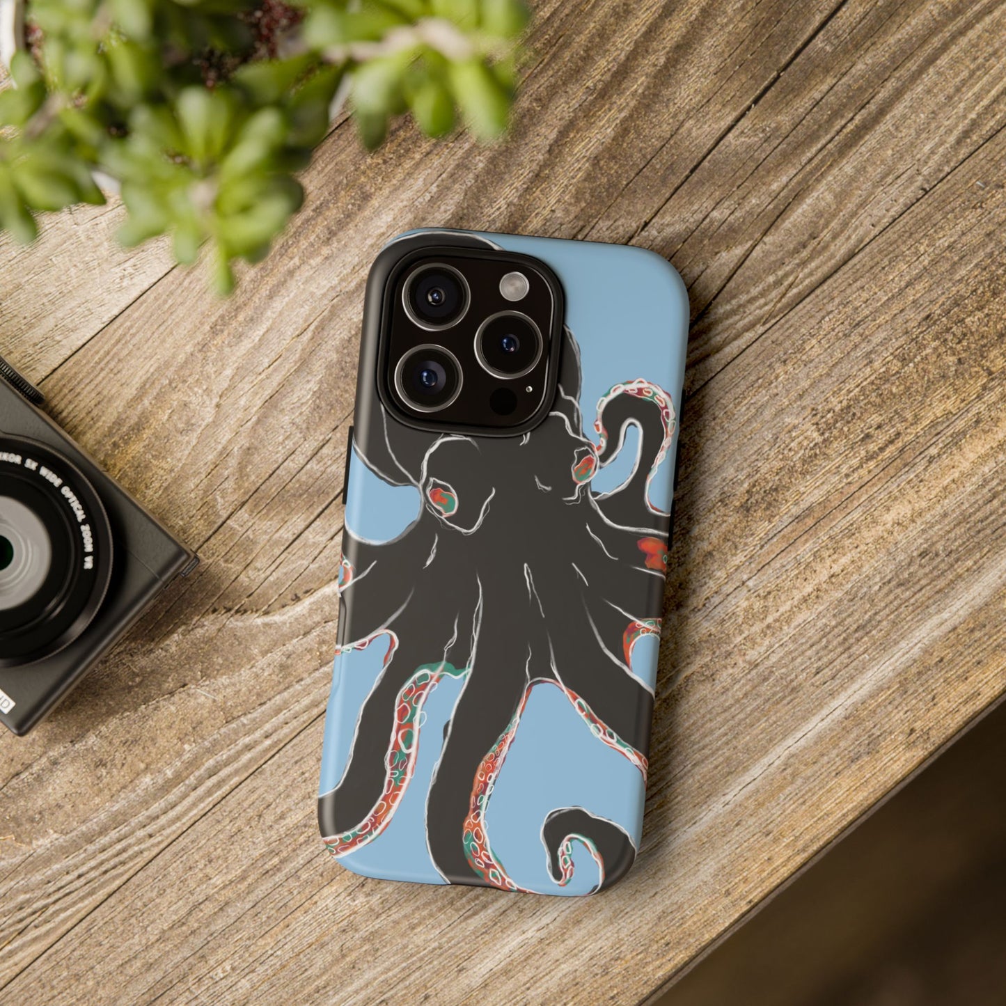 Octopus Tough Phone Case, Sea Creature Design, Ocean Lover Gift, Unique Phone Cover, Underwater Artwork