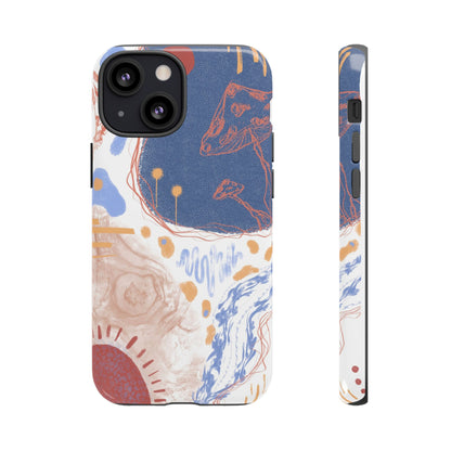 Artistic Phone Case with Abstract Design, Tough Phone Case, Unique Gift, Trendy Accessories, Modern Art Case, Stylish Tech Gear
