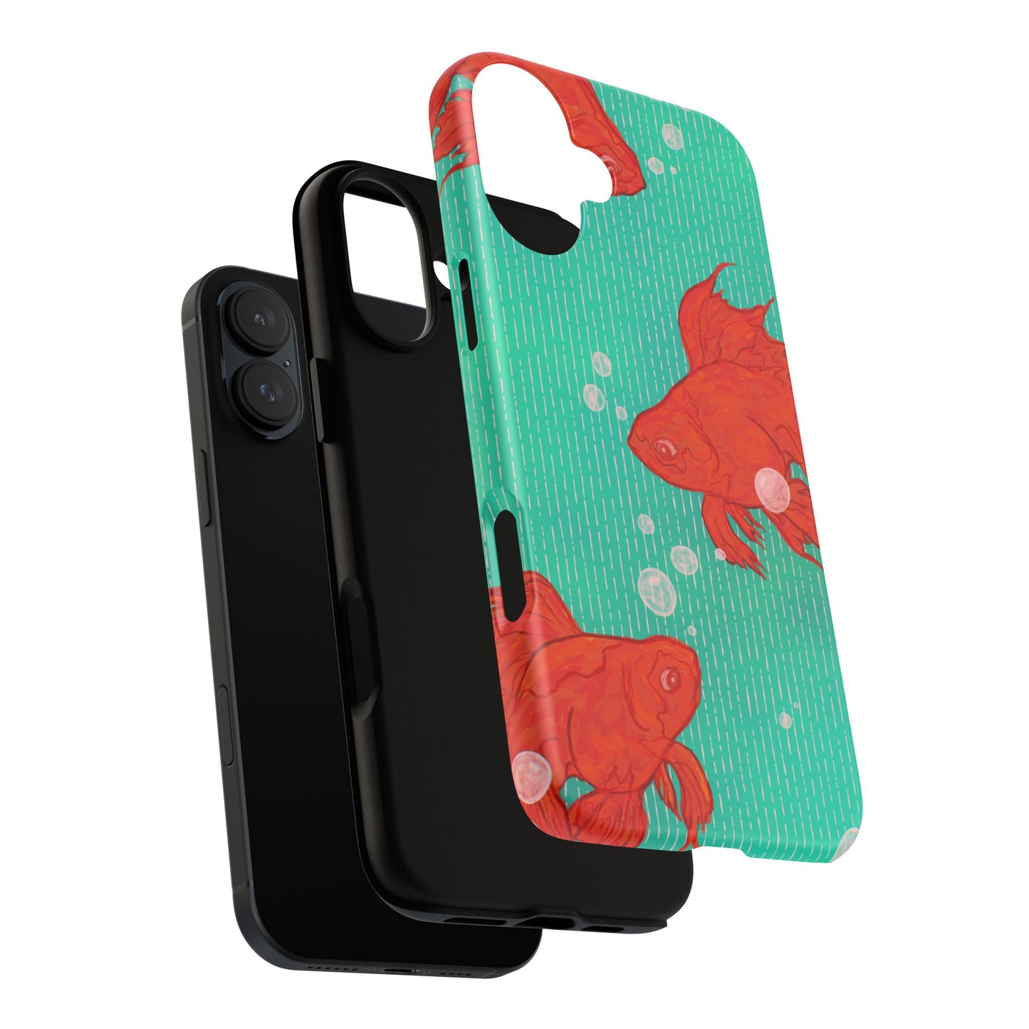 Vibrant Goldfish Phone Case, Colorful iPhone Cover, Ocean Vibe Accessory, Unique Gift for Fish Lovers, Cute Phone Cases