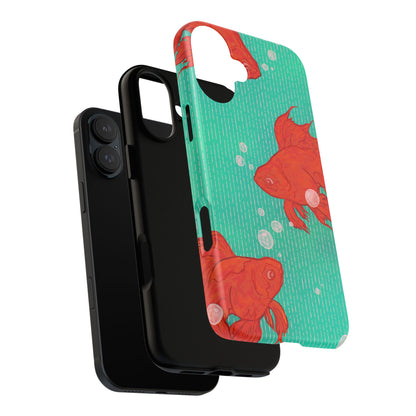 Vibrant Goldfish Phone Case, Colorful iPhone Cover, Ocean Vibe Accessory, Unique Gift for Fish Lovers, Cute Phone Cases