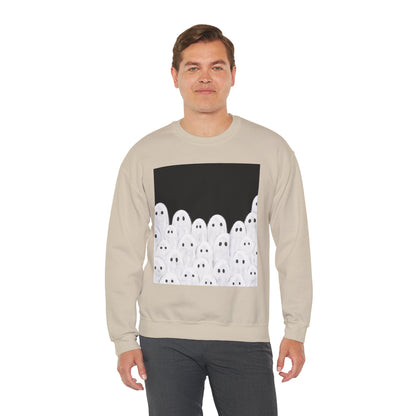 Painted Ghosts Crewneck | Cozy Sweatshirt, Perfect for Halloween, Fall, and Spooky Season
