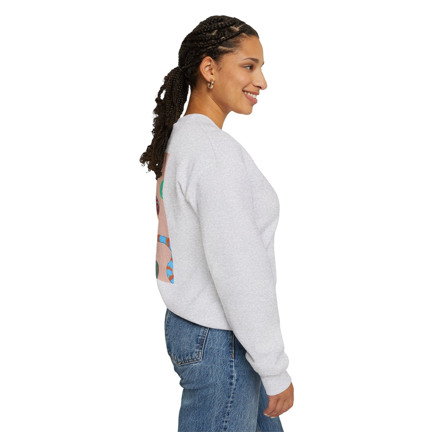 Funky Snake Unisex Crewneck Sweatshirt, Cozy Apparel, Unique Gift, Snake Art, Relaxed Style, Perfect for Casual Outings