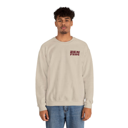 Zen Frog Unisex Crewneck Sweatshirt, Cozy Casual Wear, Perfect for Relaxation, Gifts for Nature Lovers, Spring Fashion