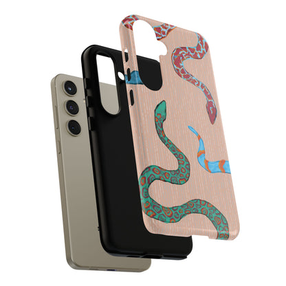 Colorful Snake Phone Case, Tough Phone Case, Unique Phone Cover, Animal Print Case, Gifts for Her, Trendy Accessories