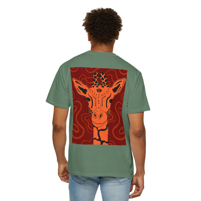 Vibrant Giraffe Graphic Tee, Unisex T-shirt, Gift for Animal Lovers, Casual Wear, Nature-Themed Apparel, Unique Graphic Shirt