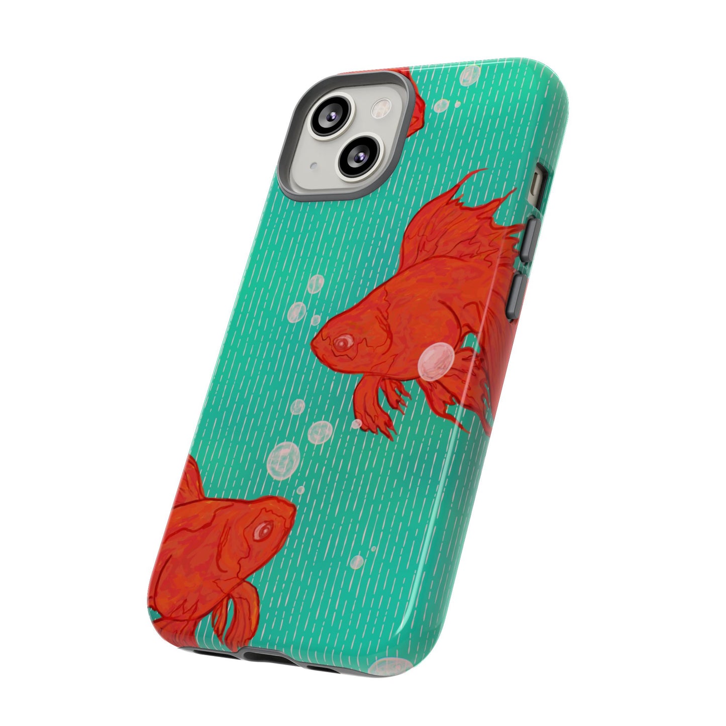 Vibrant Goldfish Phone Case, Colorful iPhone Cover, Ocean Vibe Accessory, Unique Gift for Fish Lovers, Cute Phone Cases