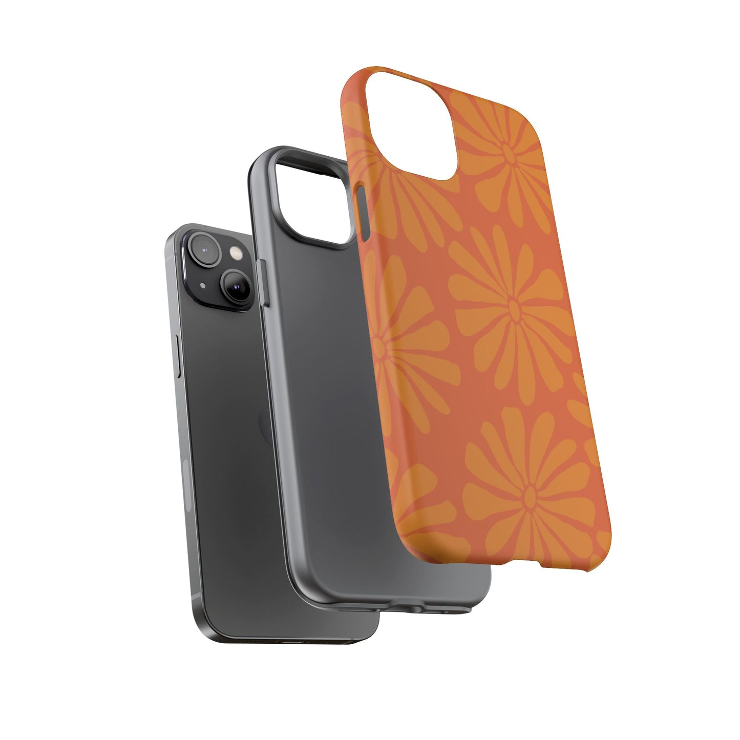 Stylish iPhone Case, Floral Phone Cover, Tough Phone Cases, Green Daisy Design, Unique Gift for Her, Spring Accessories