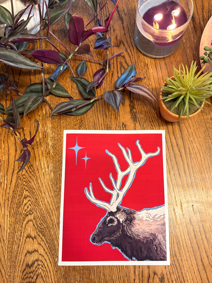 Starbound Elk Art Print