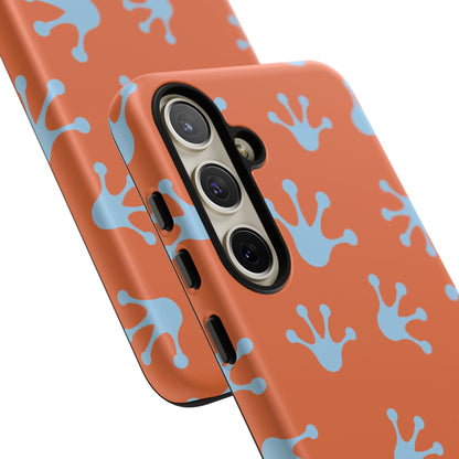 Frog Print Phone Case - Tough Cases, Orange Frog Design, Unique Gift, Fun Accessories, Vibrant Phone Cases, Cool Cases