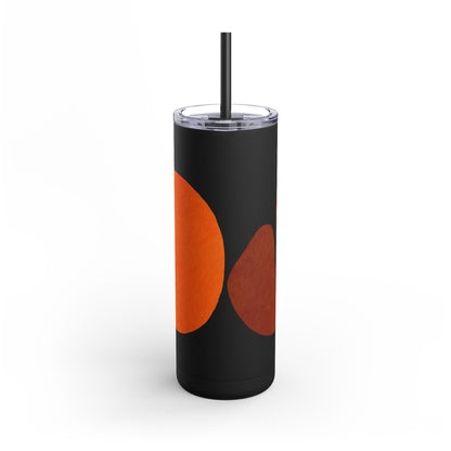 Modern Abstract Skinny Tumbler with Straws, Trendy Drinkware for Stylish Hydration, Ideal for Gifts, Home, and Parties