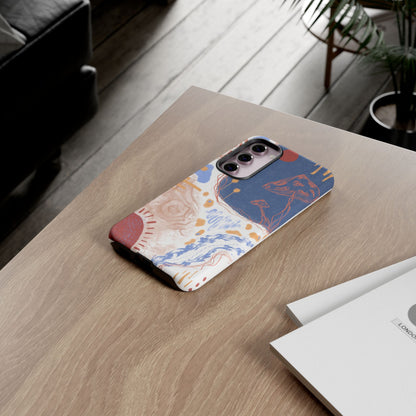 Artistic Phone Case with Abstract Design, Tough Phone Case, Unique Gift, Trendy Accessories, Modern Art Case, Stylish Tech Gear