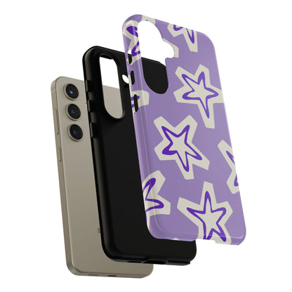 Starry Pattern Phone Case, Cute Star Design, Tough Phone Cover, Gifts for Her, Stylish Phone Accessory
