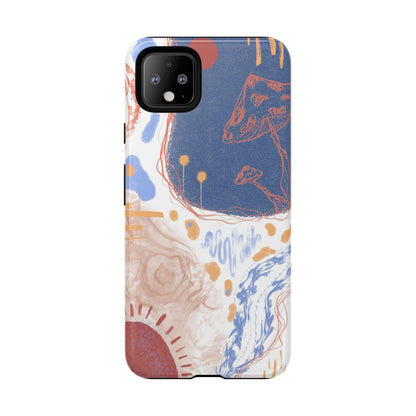 Artistic Phone Case with Abstract Design, Tough Phone Case, Unique Gift, Trendy Accessories, Modern Art Case, Stylish Tech Gear