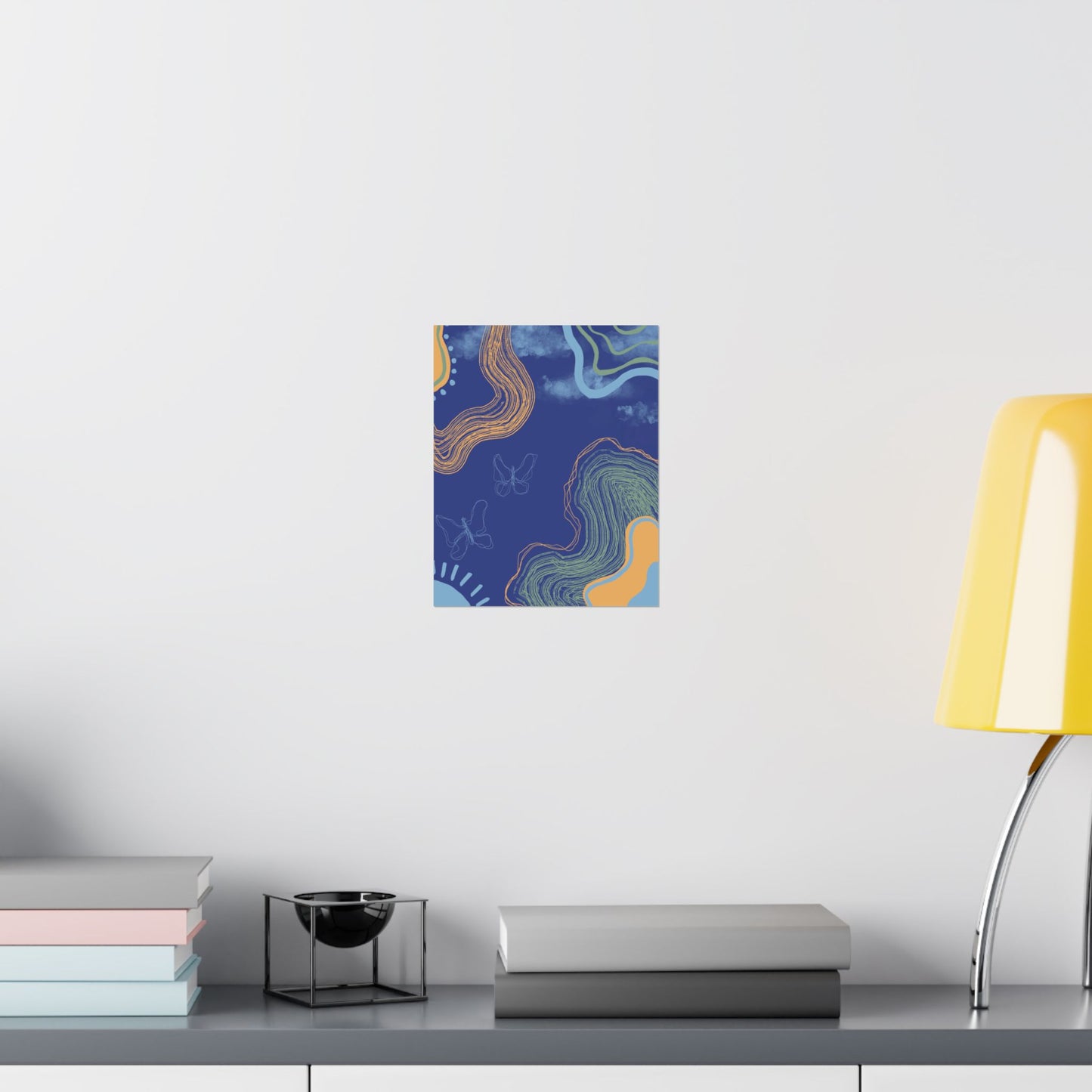 Artistic Butterfly Wall Poster, Abstract Home Decor, Bohemian Wall Art, Unique Gift, Colorful Room Accent, Modern Aesthetic Print
