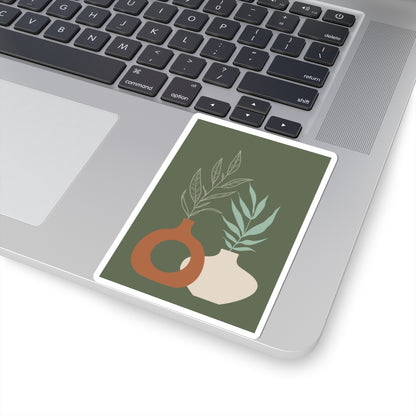 Stylish Plant-Inspired Kiss-Cut Stickers, Perfect for Journals, Laptops, Decor, Gift Wrapping, and Art Projects