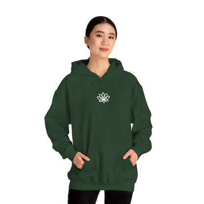 Lotus Flower Unisex Hoodie: Cozy Sweatshirt, Gift for Yoga Lovers, Meditation Apparel, Casual Streetwear, Nature-Inspired Wear, Artsy Collage, Cool Crewnecks